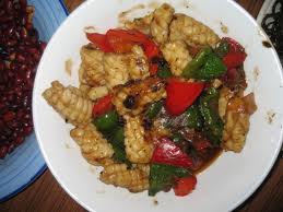 Squid with Black Bean Sauce